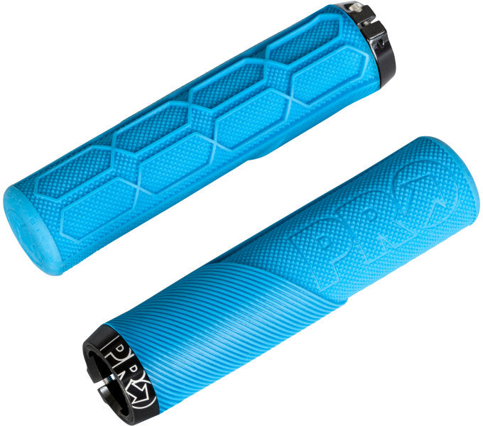 Pro Lock On Trail Flange Blue Screw Bicycle Handle 32x130mm PRGP0069