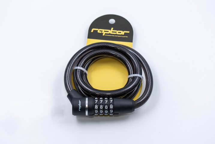 Кодовый велосипедный замок Raptor 12x120 см 200916