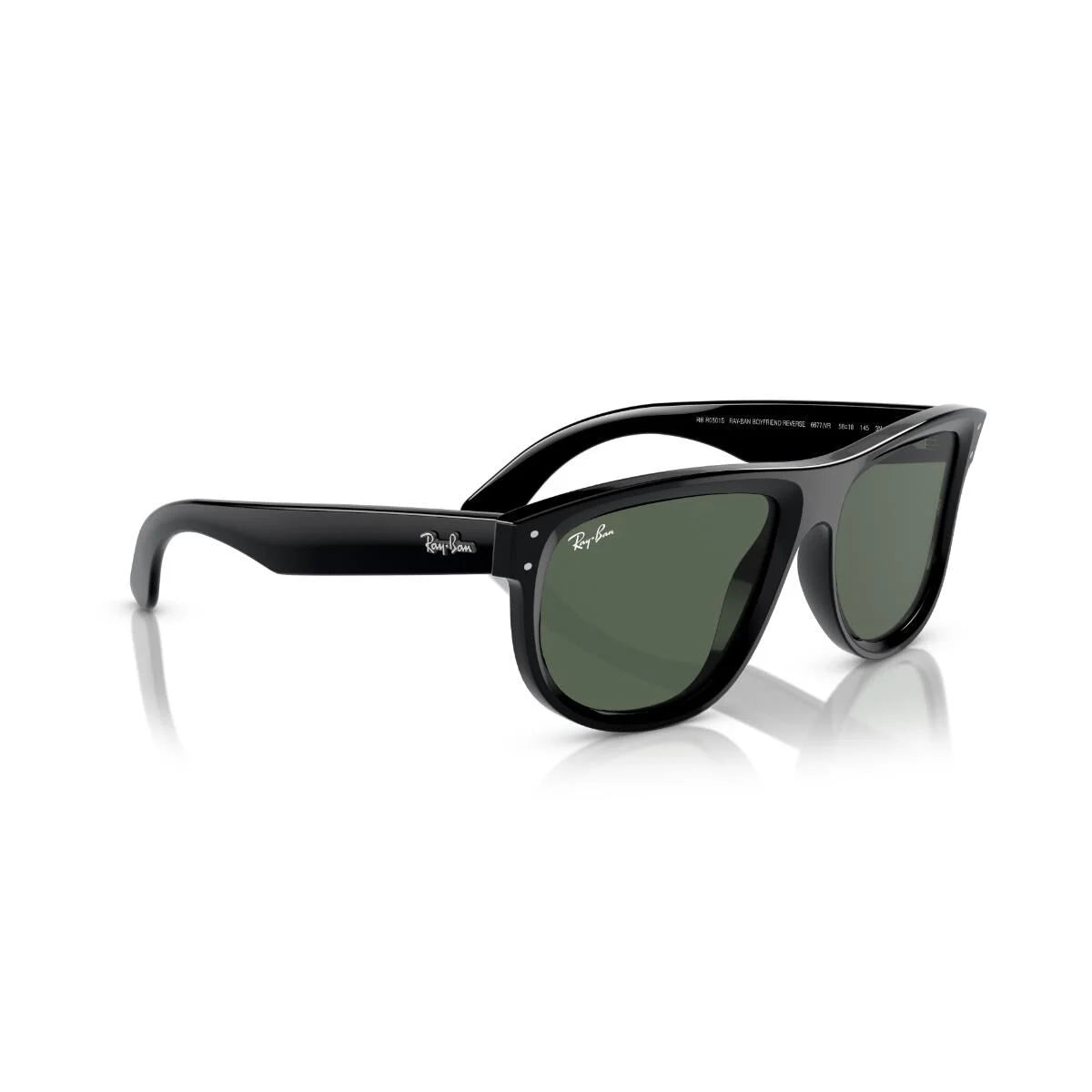 Солнцезащитные очки Ray-Ban Boyfriend Reverse RBR0501S 6677VR 56 оправа черный темно-зеленый