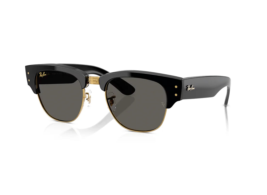 Ray-Ban Mega ClubMaster ASAP Rocky Special Collection Sunglasses 0RB0316S Black On Gold Dark Grey 53 Size 6826J5