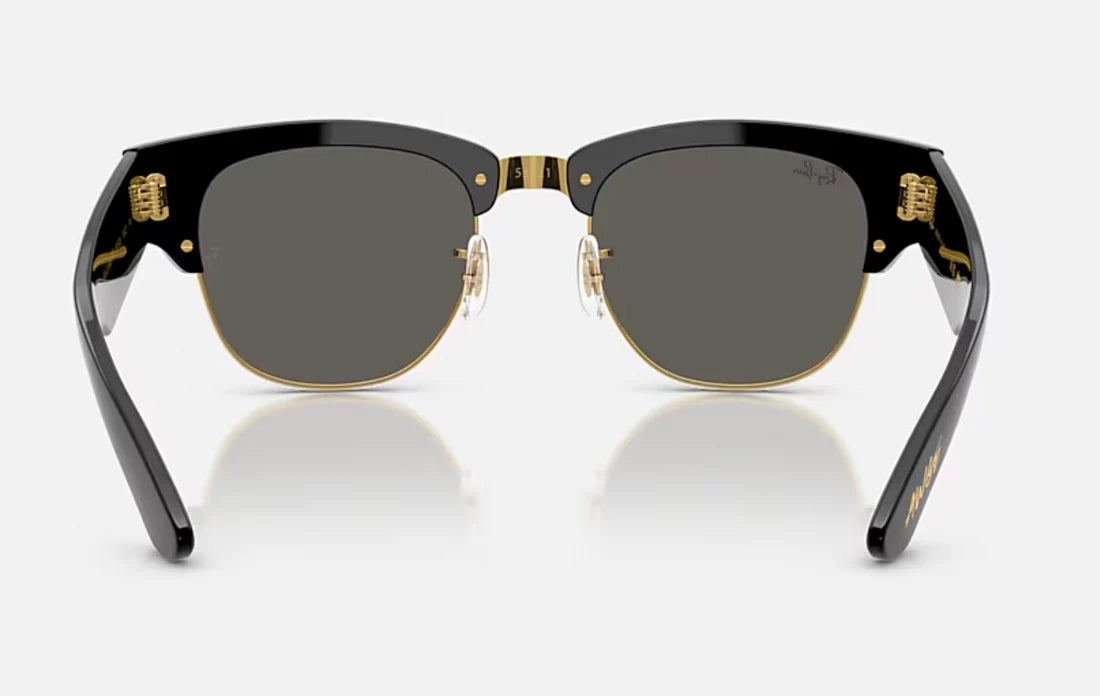 Ray-Ban Mega ClubMaster ASAP Rocky Special Collection Sunglasses 0RB0316S Black On Gold Dark Grey 53 Size 6826J5
