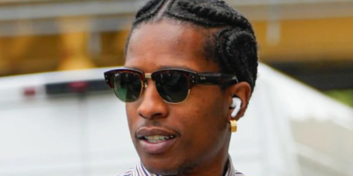 Ray-Ban Mega ClubMaster ASAP Rocky Special Collection Sunglasses 0RB0316S Black On Gold Dark Grey 53 Size 6826J5