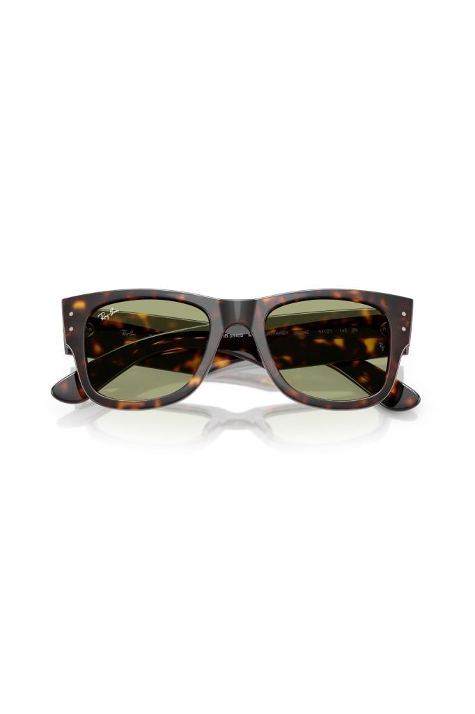 Ray-Ban Mega Wayfarer Sunglasses RB0840S 902/4E 51 Size Havana Bottle Green