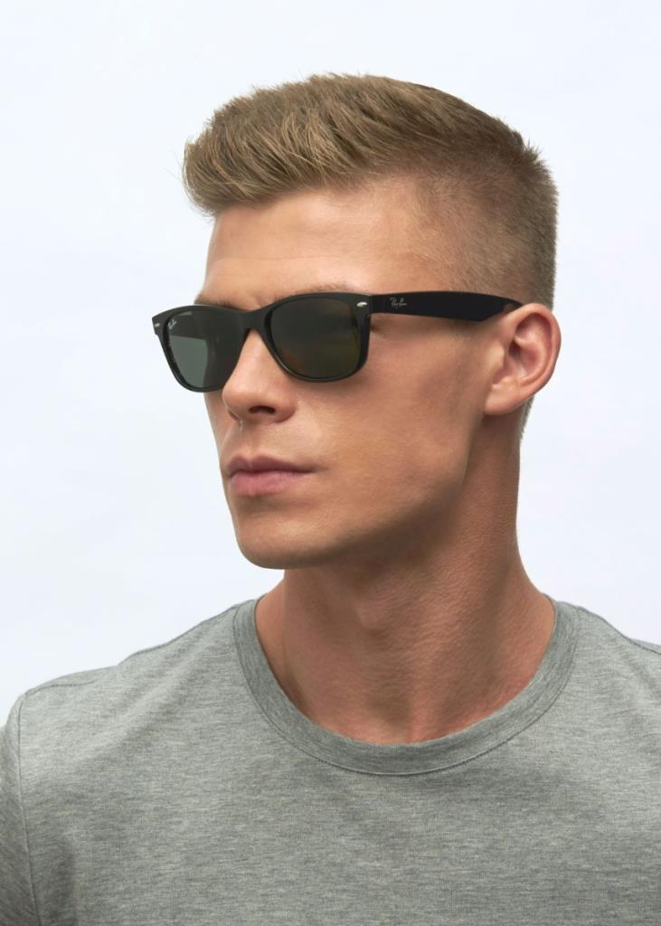 Ray-Ban New Wayfarer 0RB2132 646231 Güneş Gözlüğü 58 Ekartman Rubber Black On Black G-15 Green