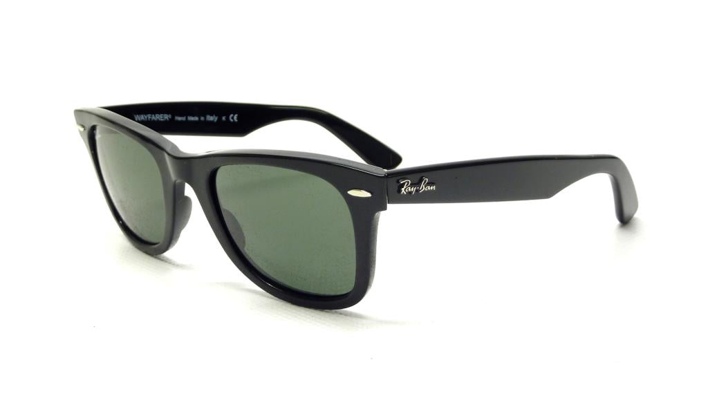 Солнцезащитные очки Ray-Ban Wayfarer 0RB2140 Черные G-15 Зеленые
