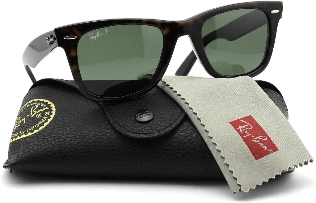 Солнцезащитные очки Ray-Ban Wayfarer 0RB2140 Черные G-15 Зеленые
