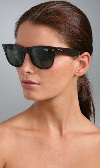 Солнцезащитные очки Ray-Ban Wayfarer 0RB2140 Черные G-15 Зеленые