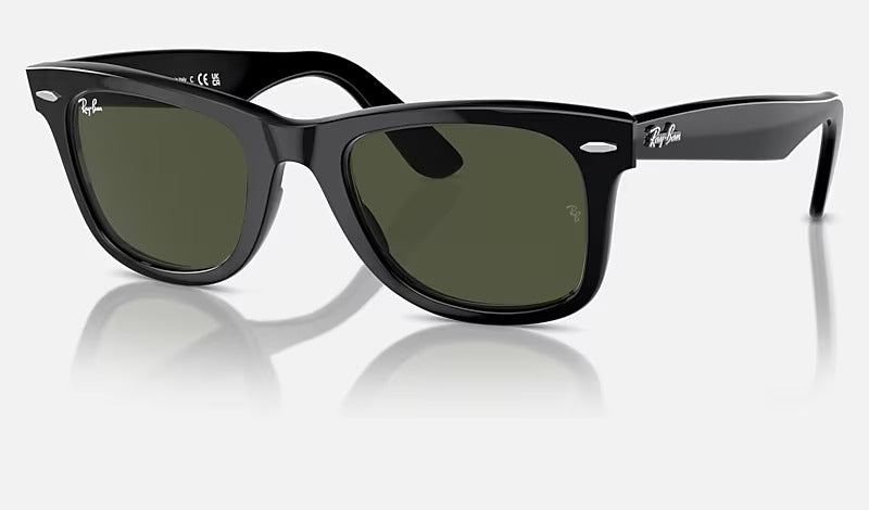 Солнцезащитные очки Ray-Ban Wayfarer 0RB2140 Черные G-15 Зеленые