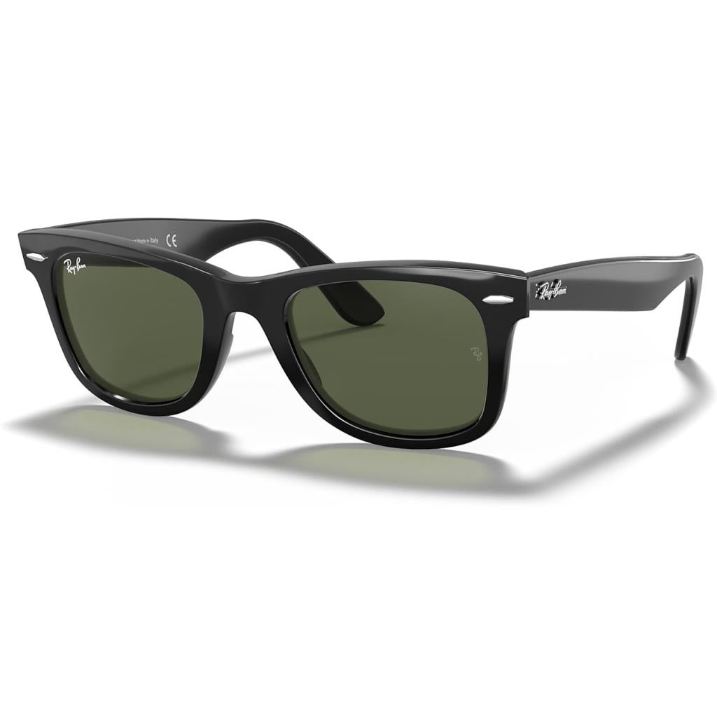 Солнцезащитные очки Ray-Ban Wayfarer 90150 Черные G-15 Зеленые 50 Екартман