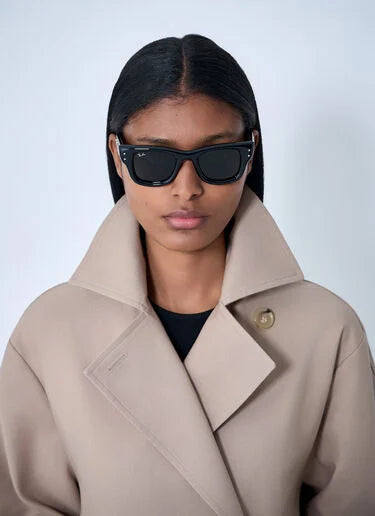Ray-Ban Wayfarer Puffer A$AP ROCKY Özel Seri Güneş Gözlüğü RB4940 601/55 Black Light Green Mirror Blue 47 Ekartman