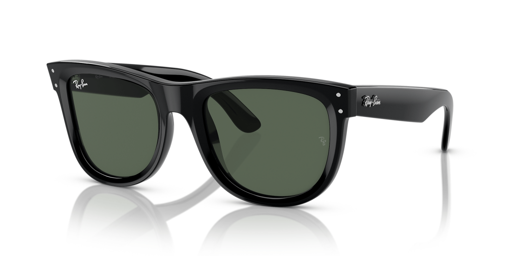 Ray-Ban Wayfarer Reverse 0RBR0502S Sunglasses Black Dark Green 6677VR 53 Ekartman