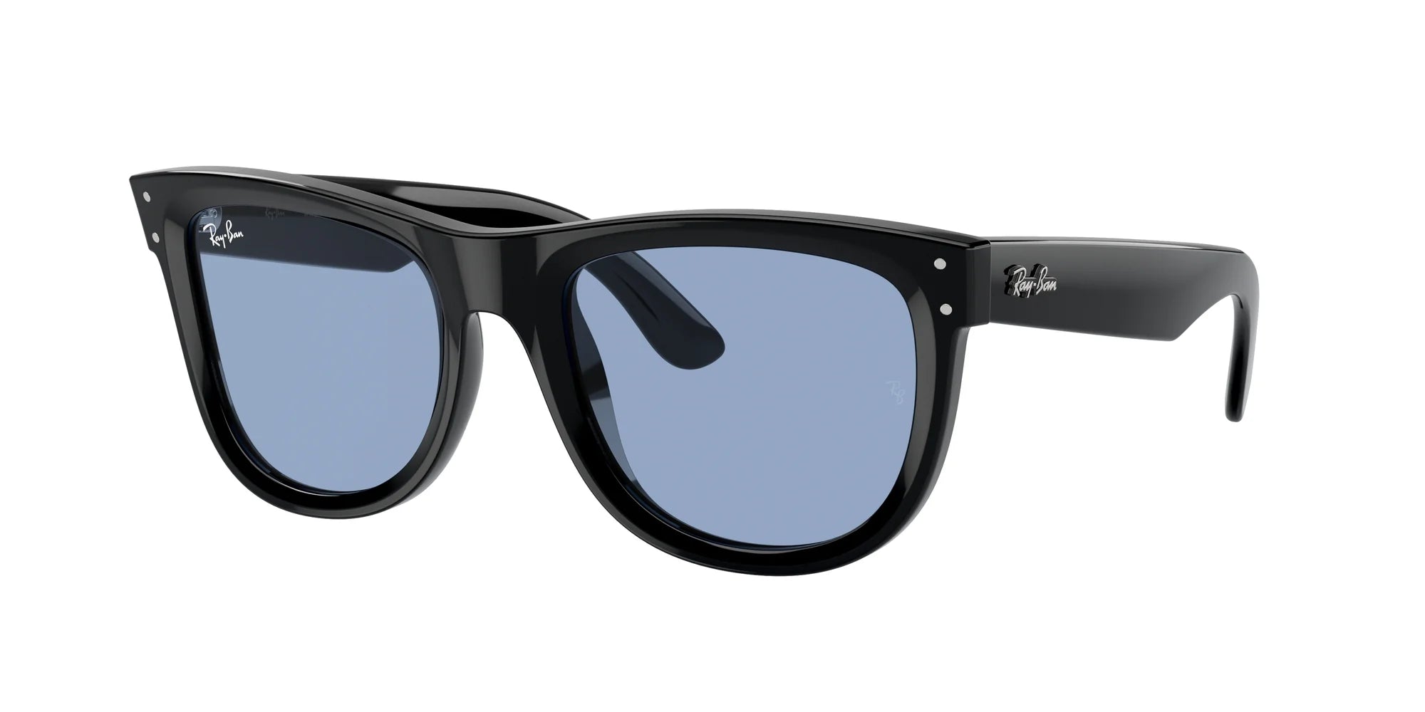 Ray-Ban RB0502S-Ｆフレームブラック　ライトブルーレンズ　新品 Ray-Ban Wayfarer Reverse Güneş Gözlüğü RBR0502S 667772 Black Light