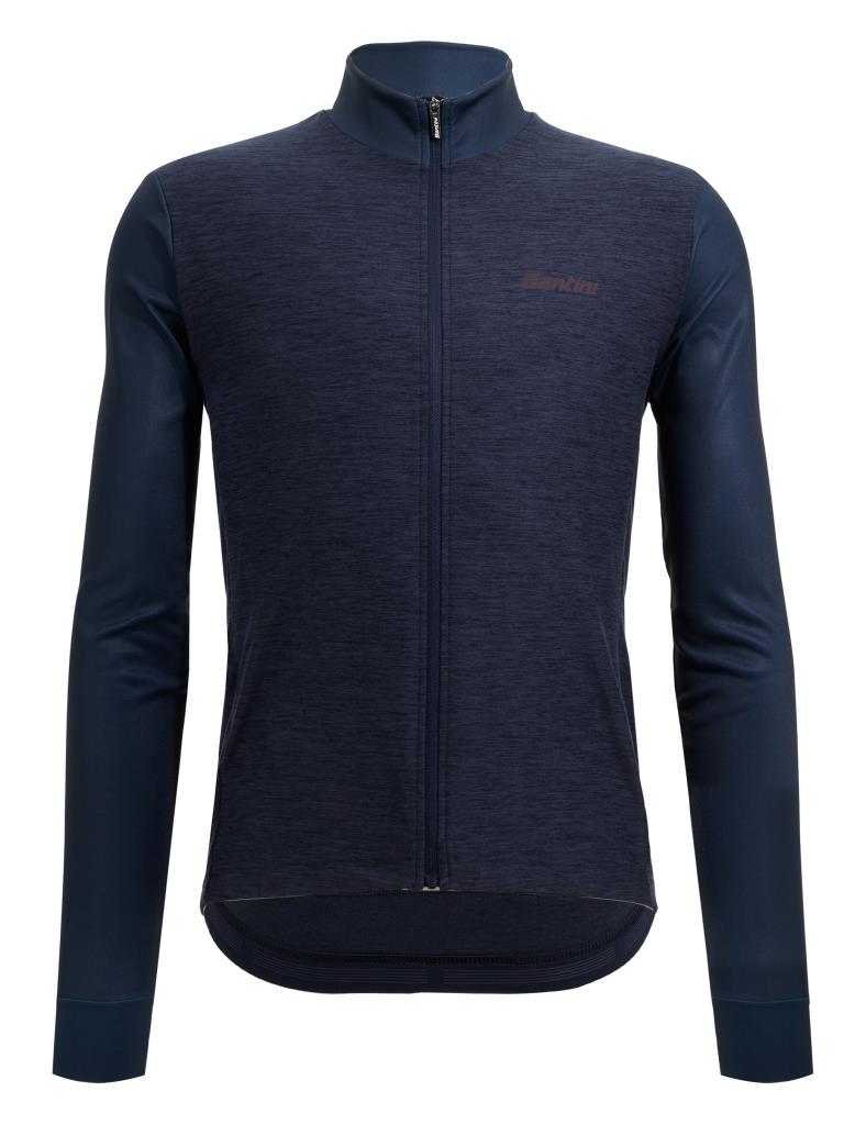 Santini Colore Puro Thermal Men's Winter Cycling Jersey 3W216075RCOLORPURO