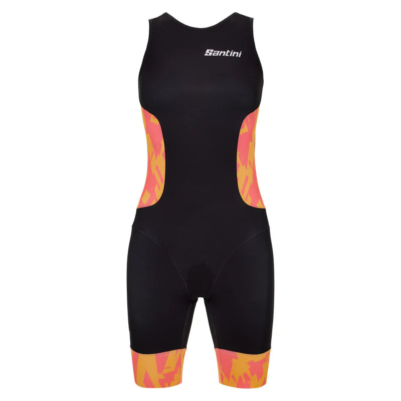 Santini FLOW Kadın Kolsuz Trisuit Arka Fermuarlı 9C776GTRFLOW