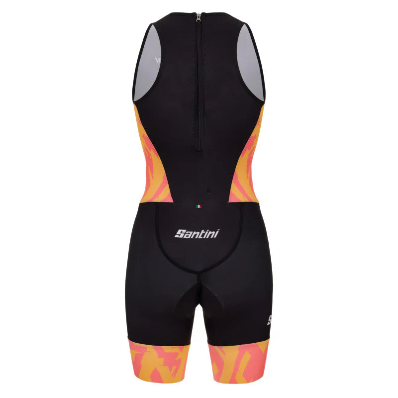 Santini FLOW Kadın Kolsuz Trisuit Arka Fermuarlı 9C776GTRFLOW
