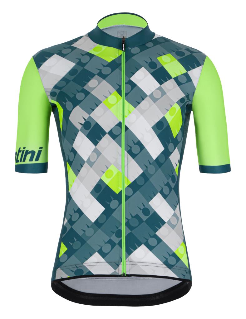 Santini Ironman SS Jersey Men's Short Sleeve Jersey 9I94075RVIS Ironman VIS Design