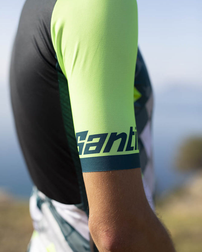 Santini Ironman SS Jersey Men's Short Sleeve Jersey 9I94075RVIS Ironman VIS Design
