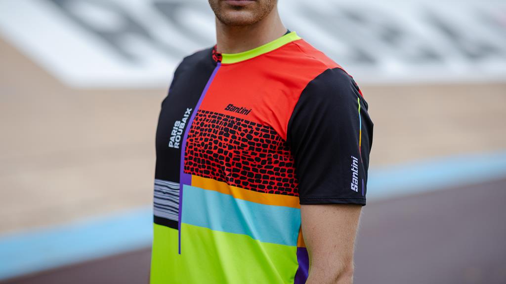 Santini PARIS ROUBAIX FORGER DES HEROES Erkek Teknik Spor Tişört RE499GLL22PRFDH