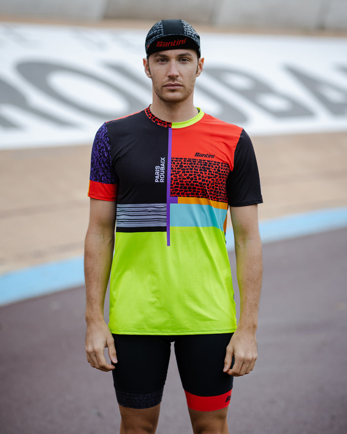 Santini PARIS ROUBAIX FORGER DES HEROES Erkek Teknik Spor Tişört RE499GLL22PRFDH