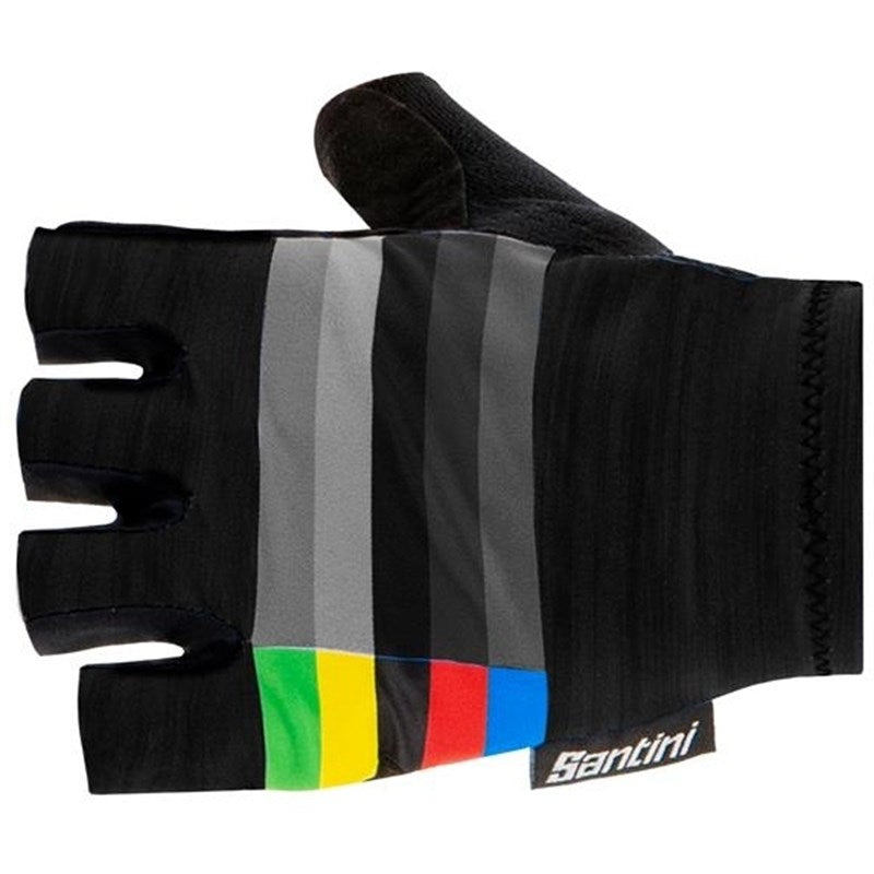 Santini Uci Rainbow Short Finger Cycling Gloves RE367CL