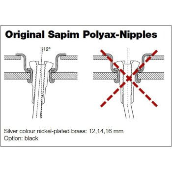 Sapim Polyax Alu Square Double Secure Lock Spoke Cap 16mm Purple