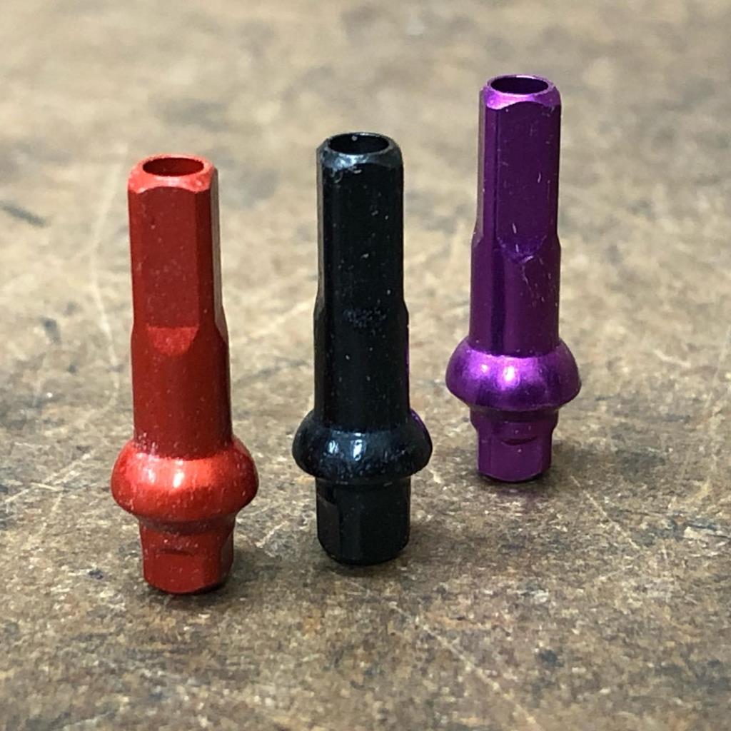 Sapim Polyax Alu Square Double Secure Lock Spoke Cap 16mm Purple