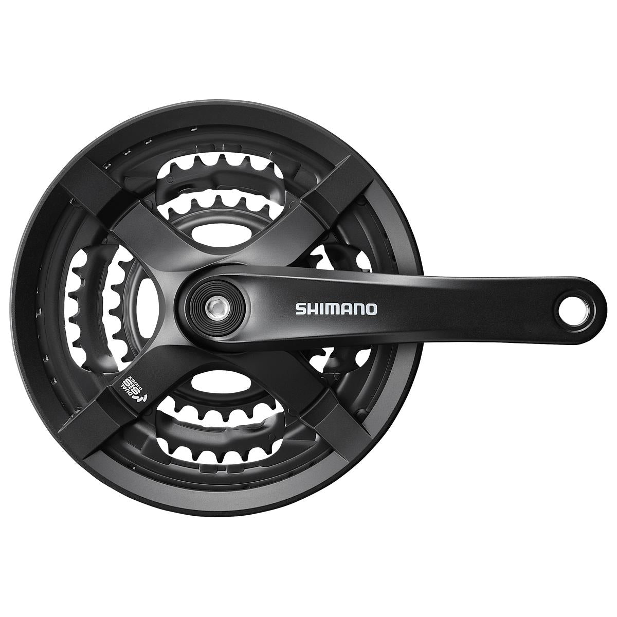 Shimano 6/7/8 48/38/28T 175mm Black Crankset