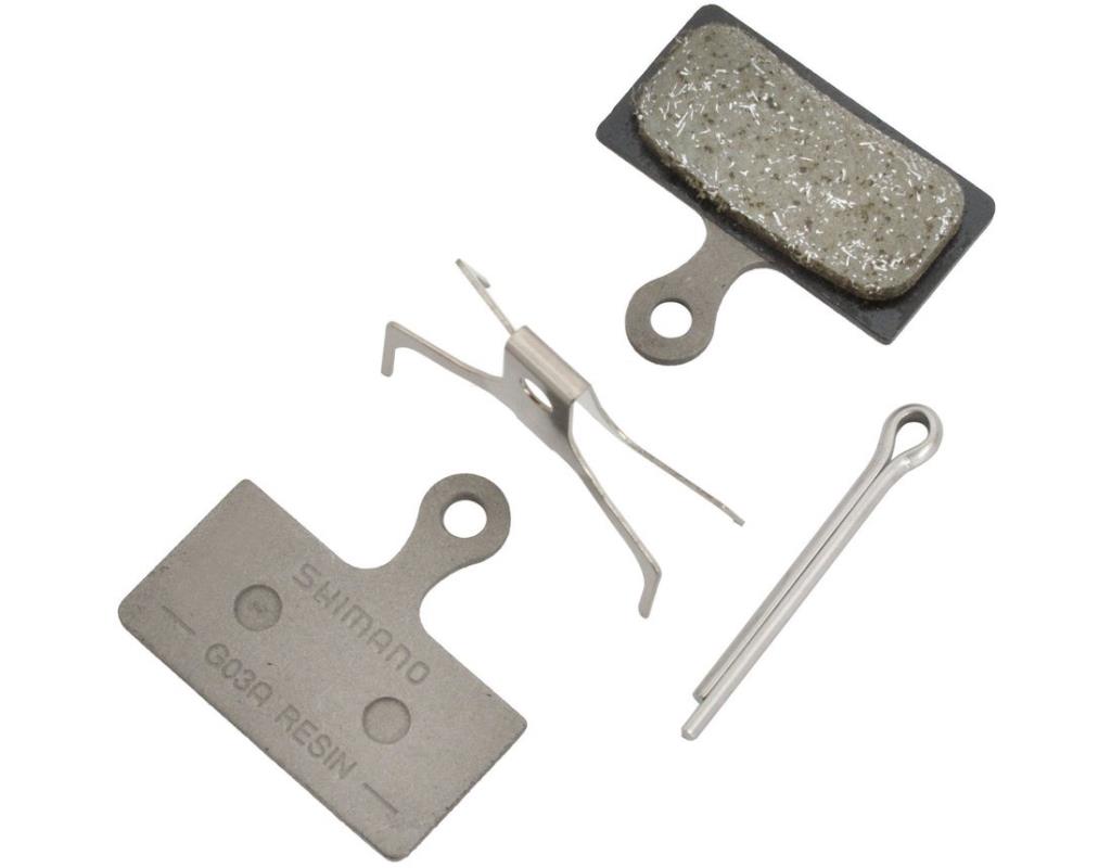 Велосипедные дисковые тормозные колодки Shimano, смола G03A, пружина/штифт в комплекте, 1 пара