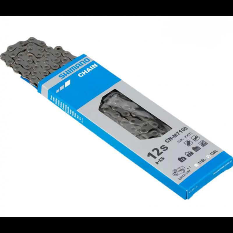 Shimano CN-M7100 12-скоростная велосипедная цепь, совместимая с быстрой связью, 126 звеньев