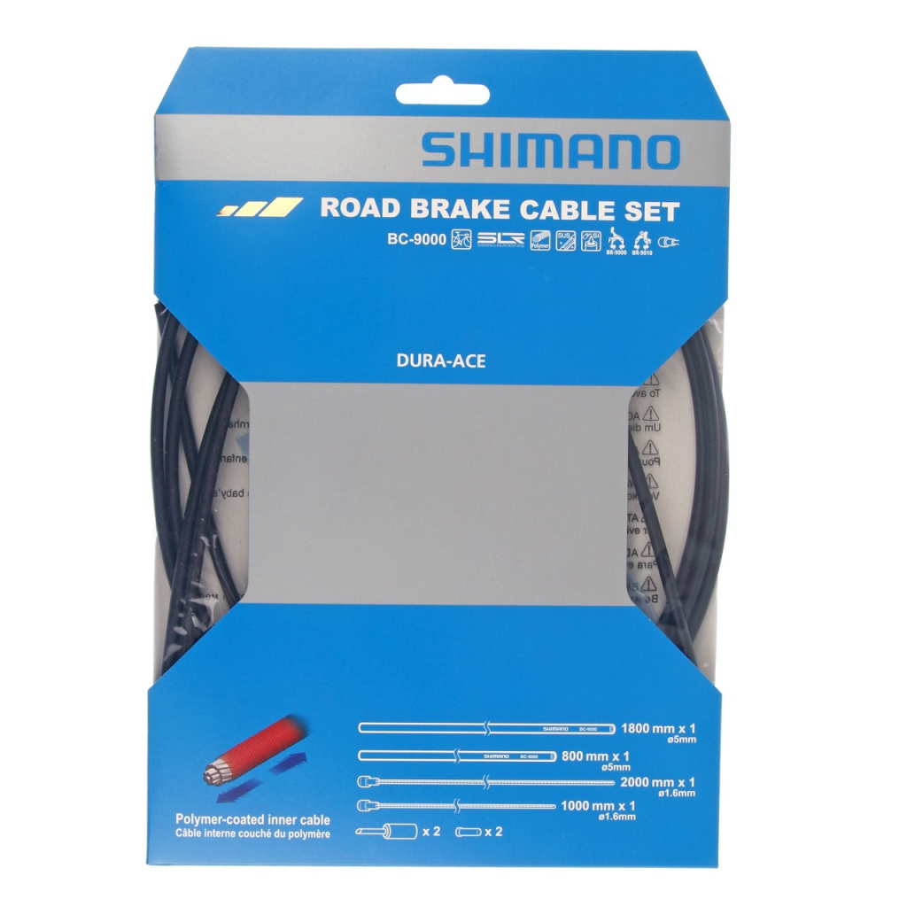 Комплект тормозных тросов Shimano Dura-Ace для шоссейного велосипеда BC-9000 с полимерным покрытием