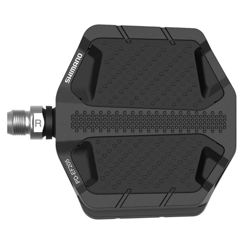 Shimano PD-EF205 Алюминиевая велосипедная педаль с плоской платформой, черная