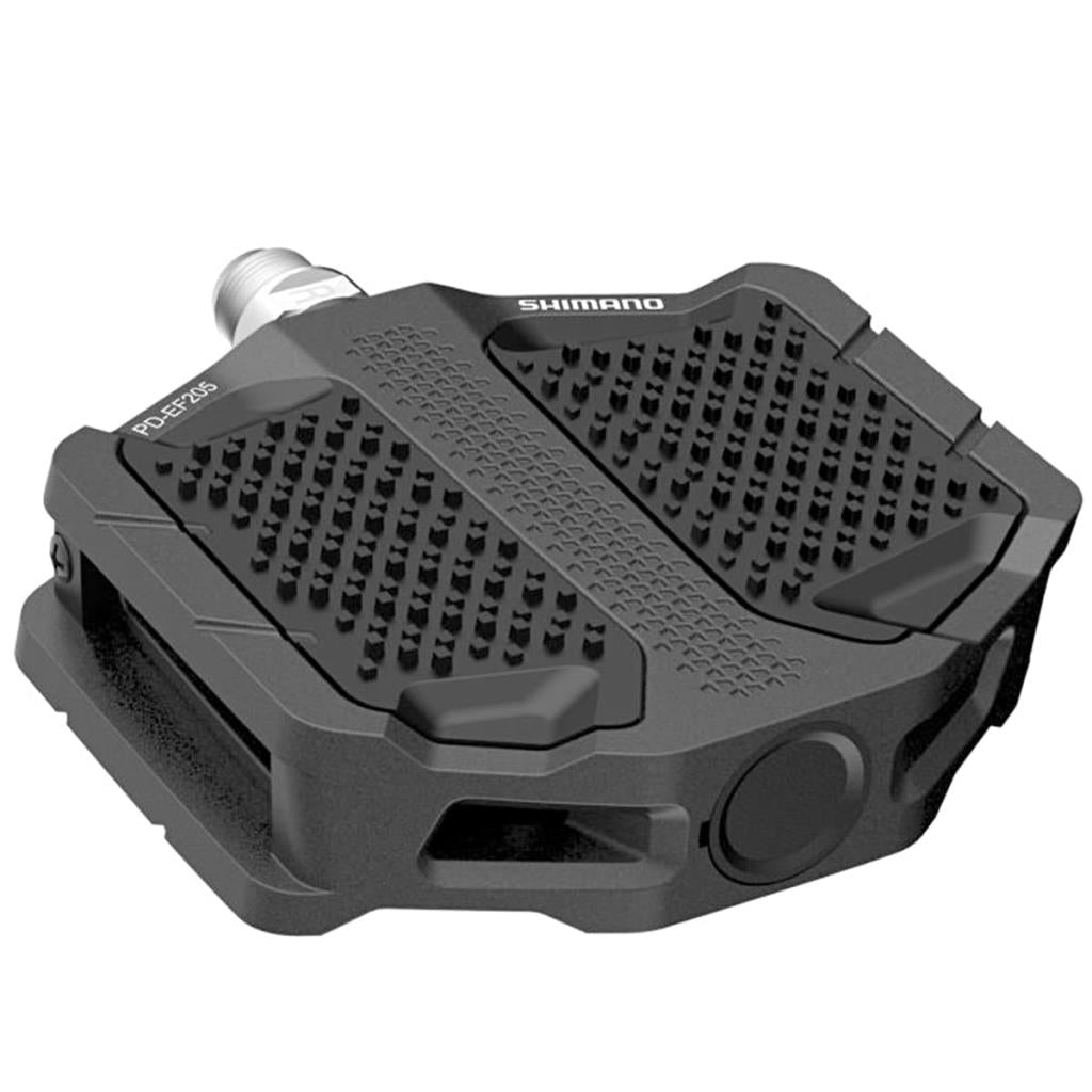 Shimano PD-EF205 Алюминиевая велосипедная педаль с плоской платформой, черная