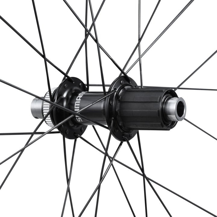 Shimano WH-RS710-C46 Комплект карбоновых передних и задних колес для шоссейного велосипеда, дисковый тормоз с центральным замком, совместимый с шестерней 11/12