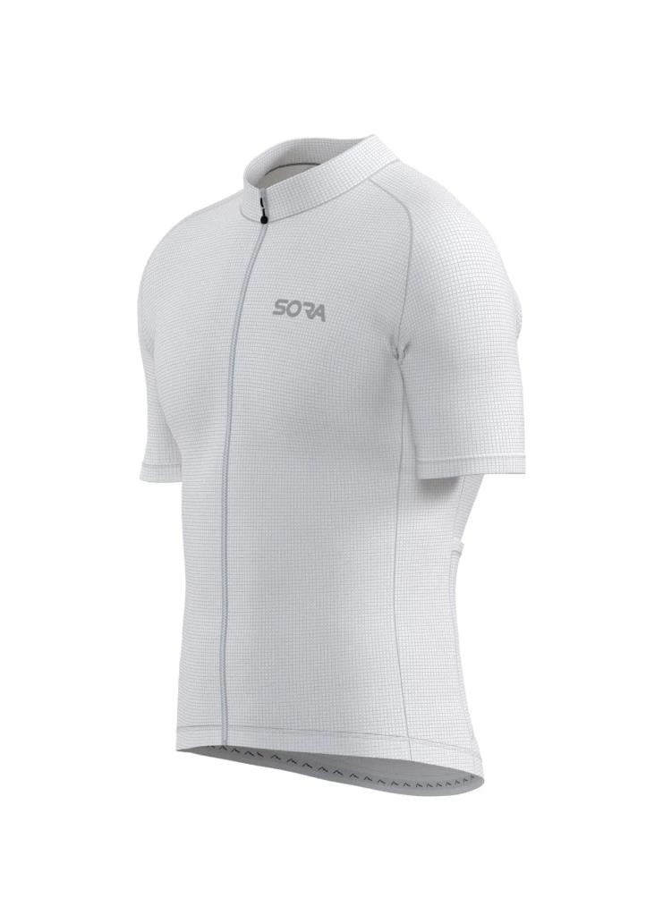 Sora White Regular Men's Cycling Jersey