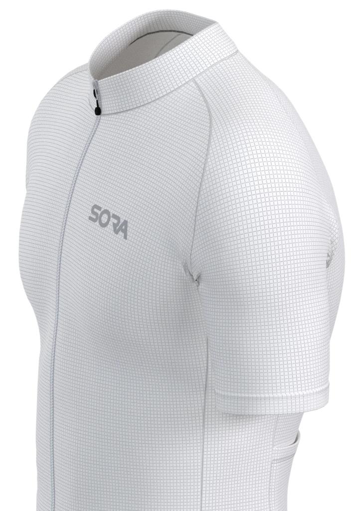 Sora White Regular Men's Cycling Jersey