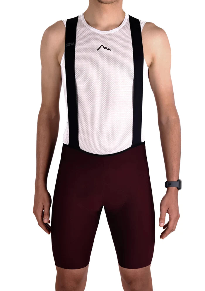 Sora Claret Red Road Racer Strappy Cycling Tights