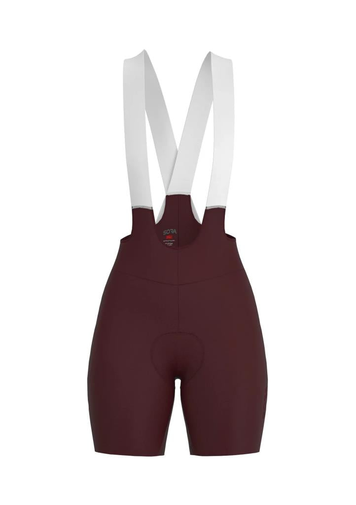 Женские велосипедные леггинсы Sora Claret Red Road Racer с подтяжками