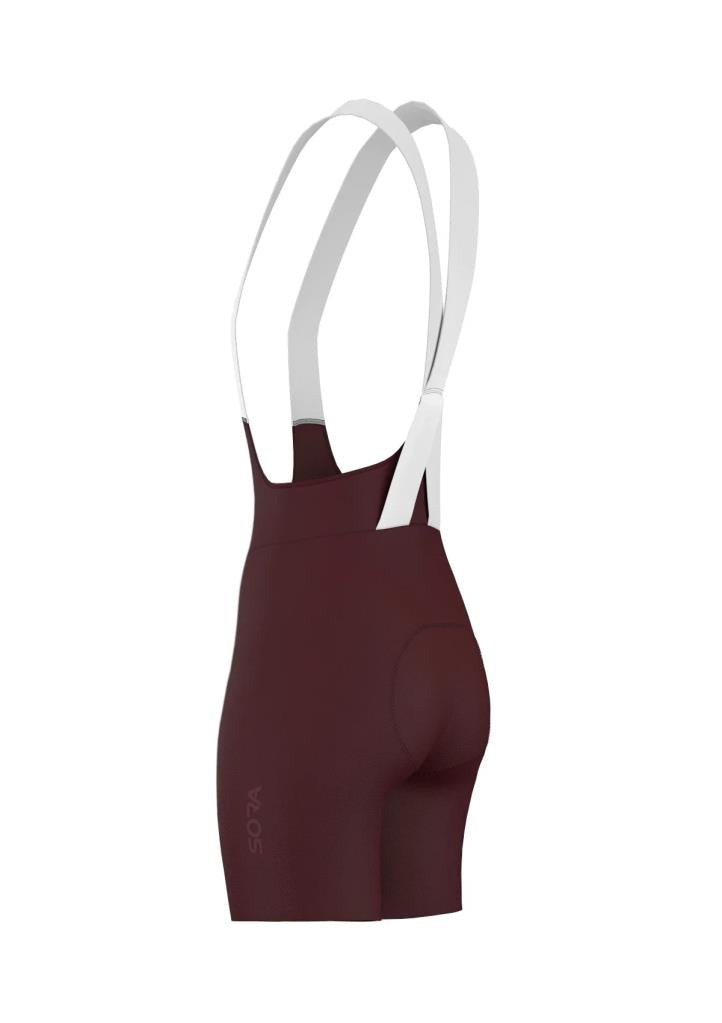 Женские велосипедные леггинсы Sora Claret Red Road Racer с подтяжками