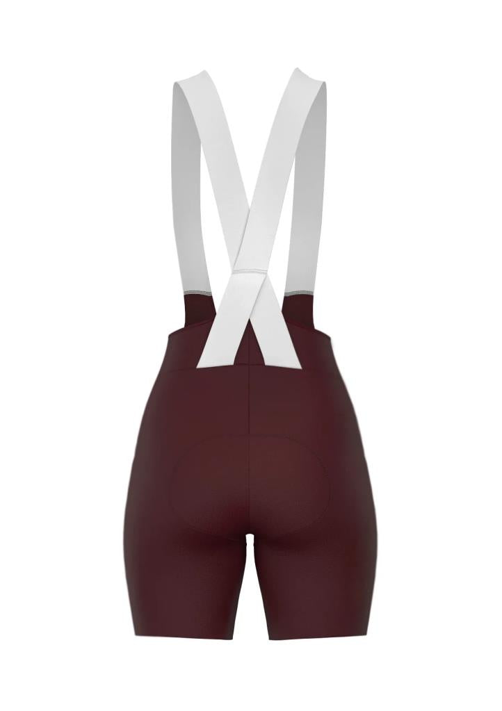 Женские велосипедные леггинсы Sora Claret Red Road Racer с подтяжками
