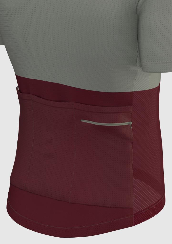 Sora Gray-Burgundy Regular 3.0 Cycling Jersey
