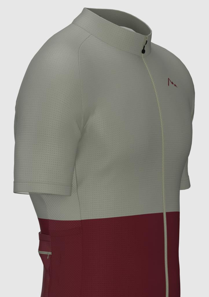 Sora Gray-Burgundy Regular 3.0 Cycling Jersey