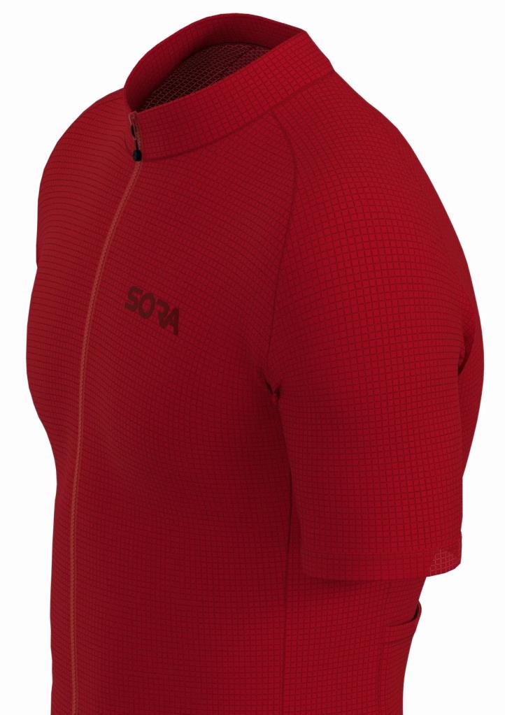 Sora Red Regular Men's Cycling Jersey