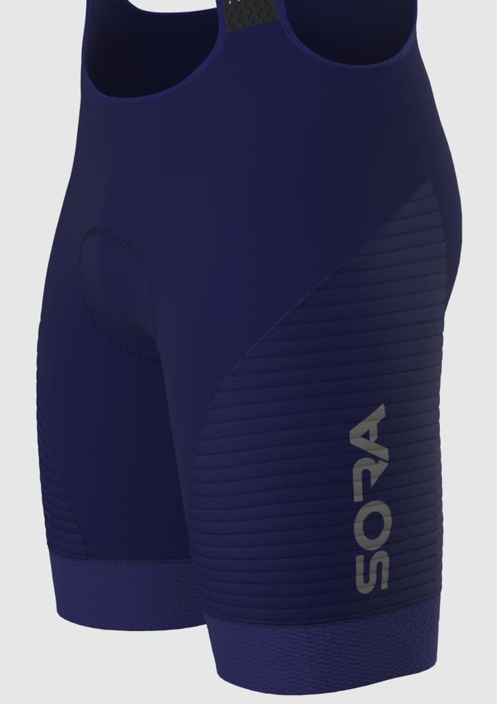 Велосипедные тайтсы Sora Navy Blue Pro 2.0 с бретелями