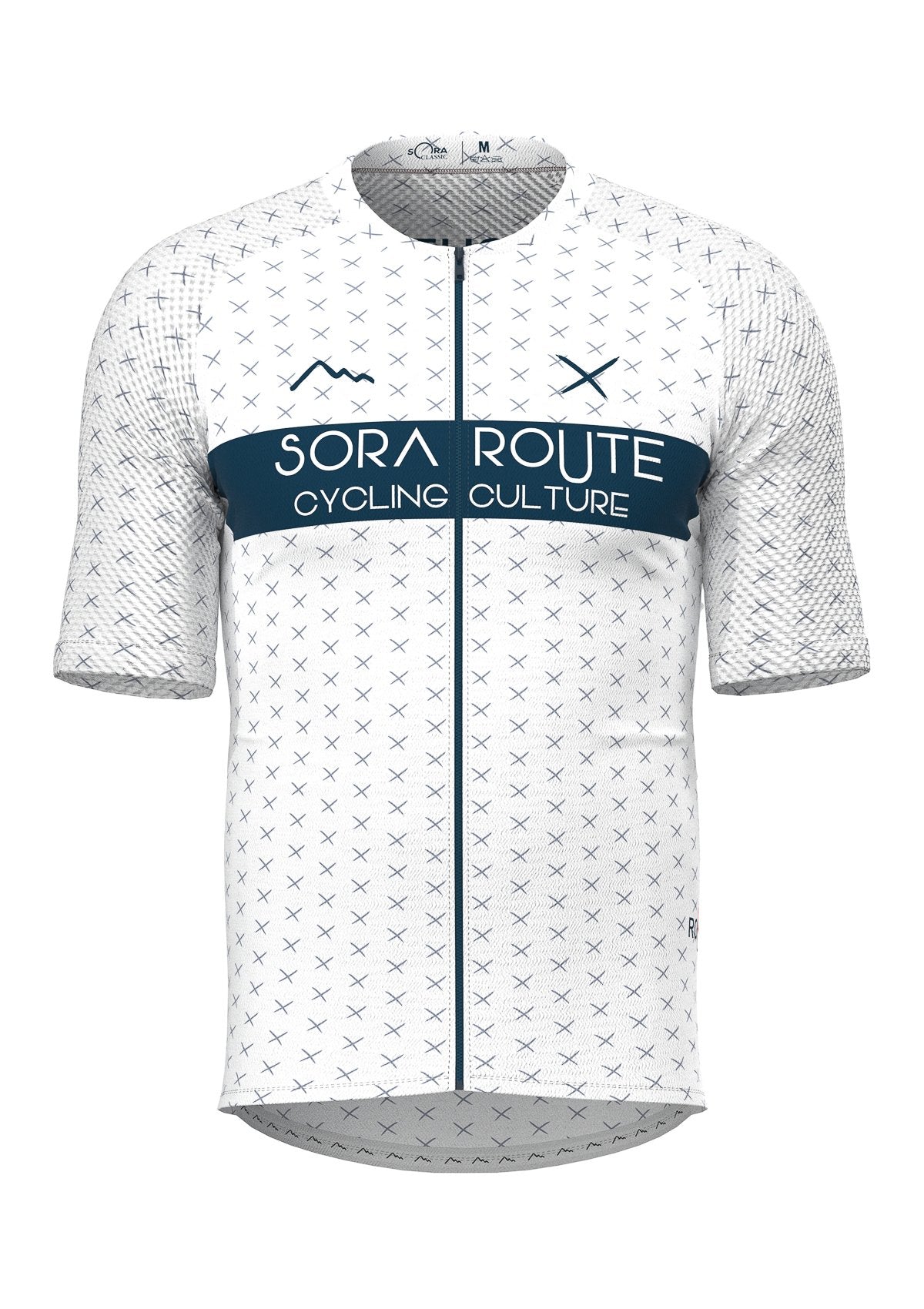 Классический тонкий велосипедный трикотаж Sora Blue/White Route Classic