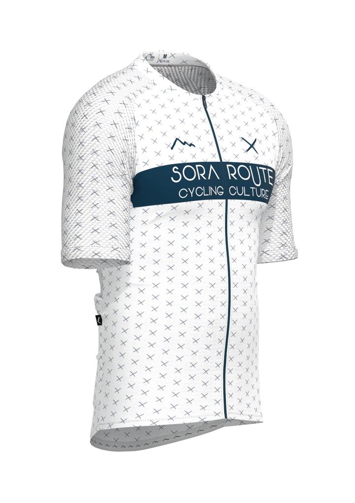 Классический тонкий велосипедный трикотаж Sora Blue/White Route Classic
