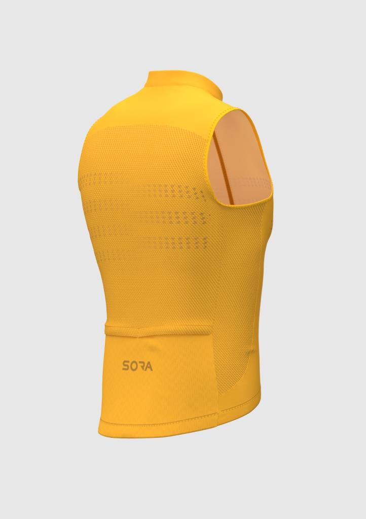 Желтый ультралегкий велосипедный жилет Sora
