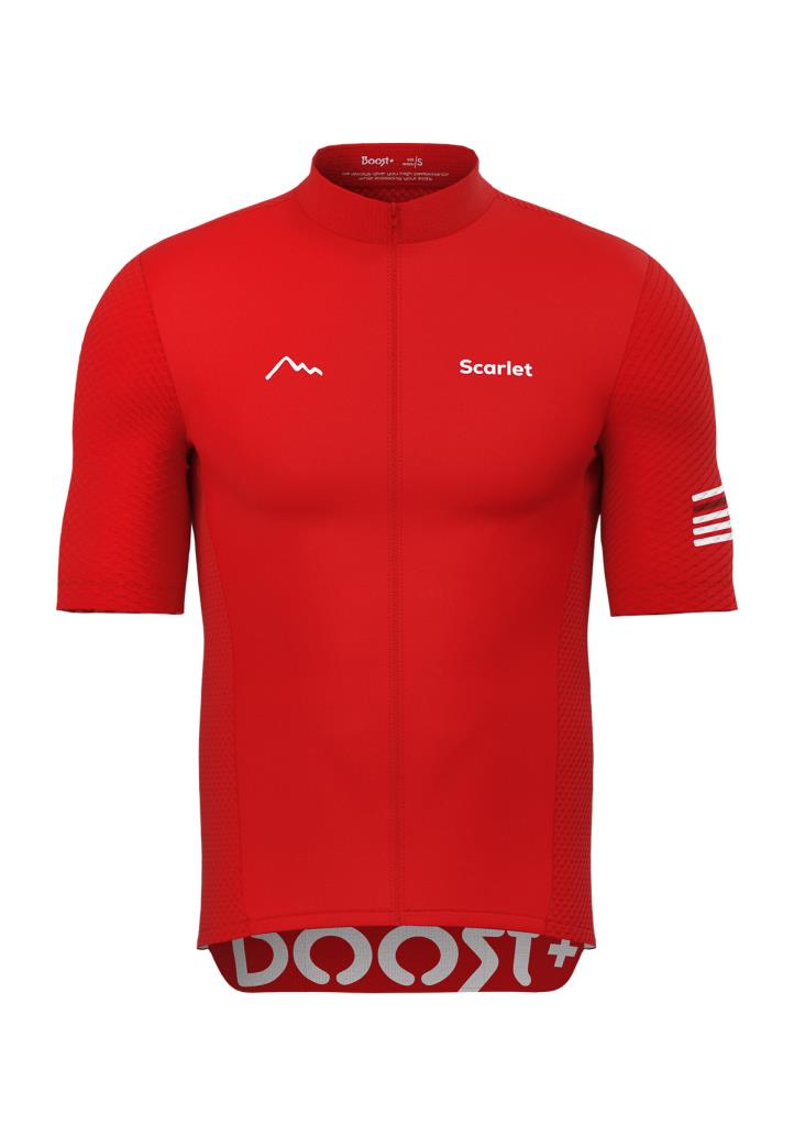 Летняя велосипедная майка с короткими рукавами Sora Scarlet Boost+ 2.0
