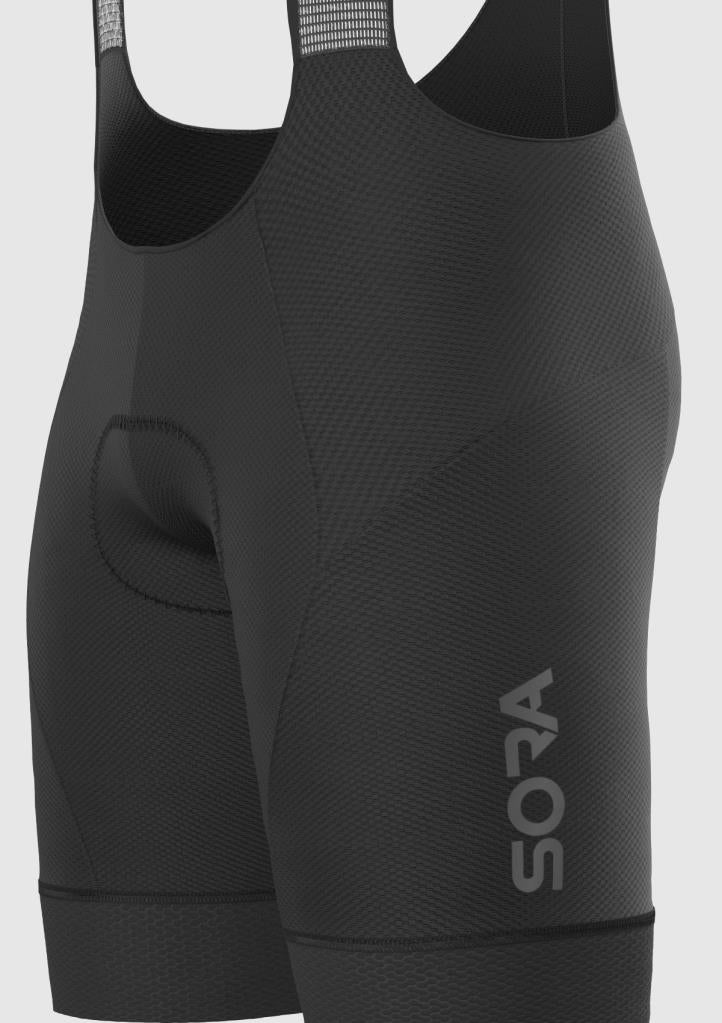Черные велосипедные тайтсы Sora Premium с подвеской
