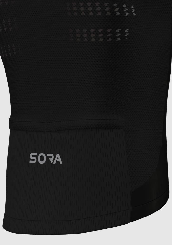 Черный ультралегкий велосипедный жилет Sora