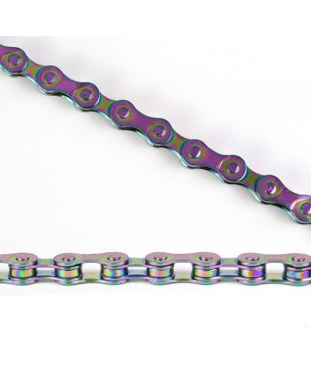 TEC CT-8 7-8 Vites Uyumlu Zincir Galaxy Blue Rainbow 1/2''x3/32'' 116 Link KMCCT8BLUE